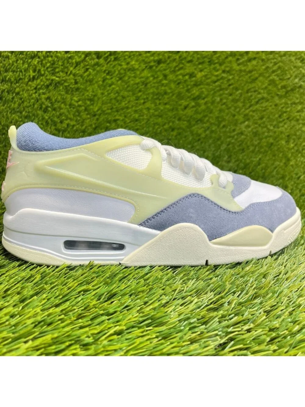 Nike Air Jordan 4 RM Mens Size 8 Blue White Athletic Leather Shoes Sneakers